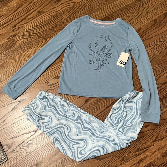 NWT Girls SO two piece pajama set size 10/12 - Picture 2 of 12